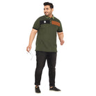 Men Plus Size Aaruz Colorblock Polo Tshirt - bigbanana