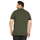 Men Plus Size Aaruz Colorblock Polo Tshirt - bigbanana