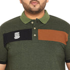 Men Plus Size Aaruz Colorblock Polo Tshirt - bigbanana