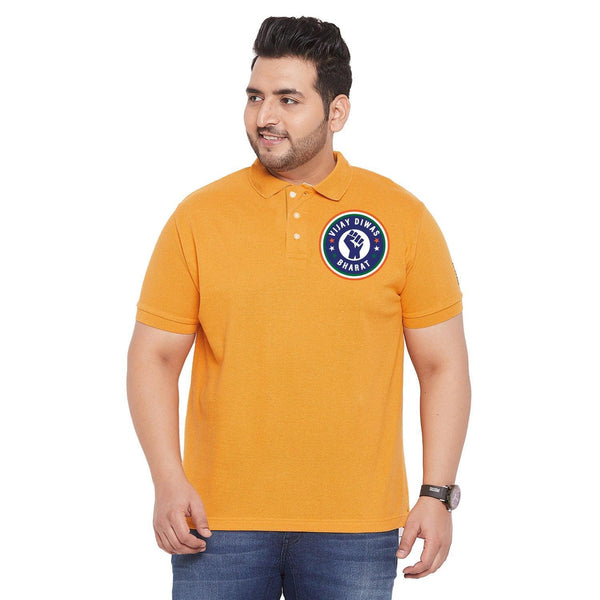 Men Plus Size Alamo Printed Polo Tshirt