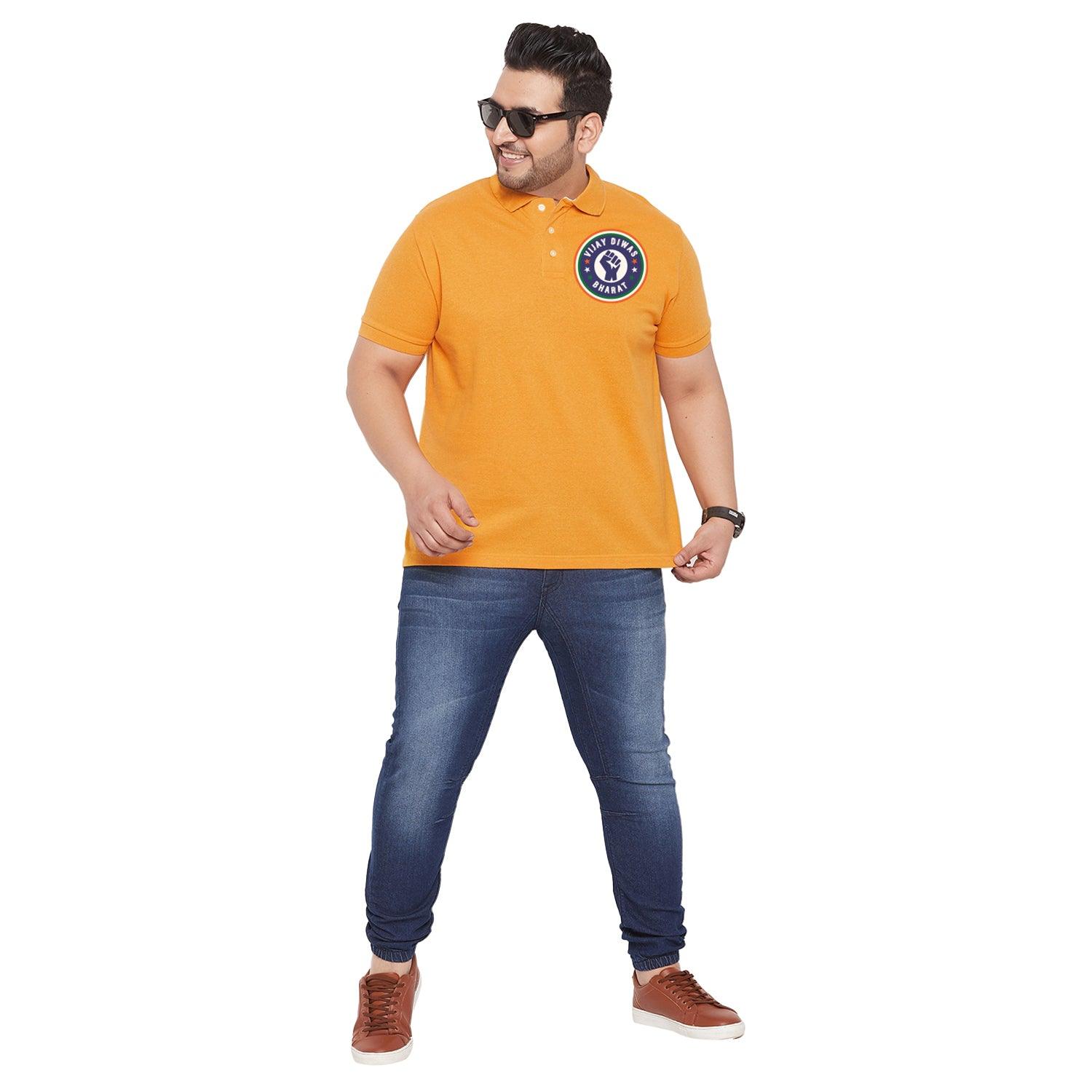 Men Plus Size Alamo Printed Polo Tshirt - bigbanana