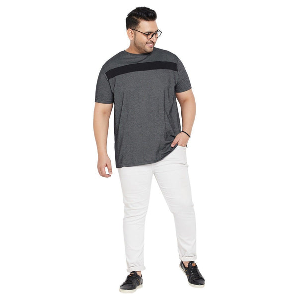 Men Plus Size Albin Textured Round Neck Tshirt