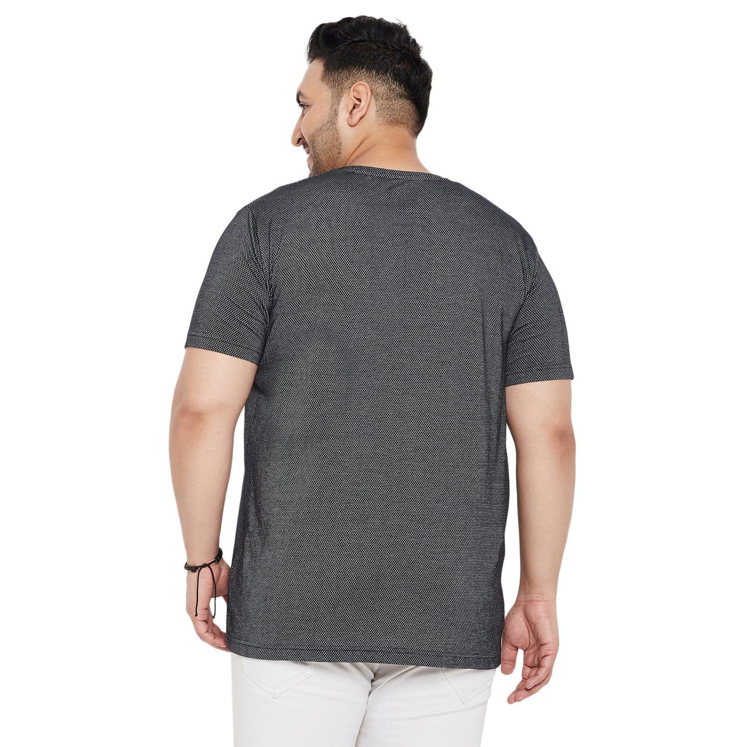 Men Plus Size Albin Textured Round Neck Tshirt - bigbanana