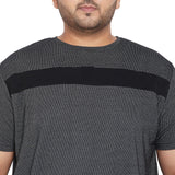 Men Plus Size Albin Textured Round Neck Tshirt - bigbanana