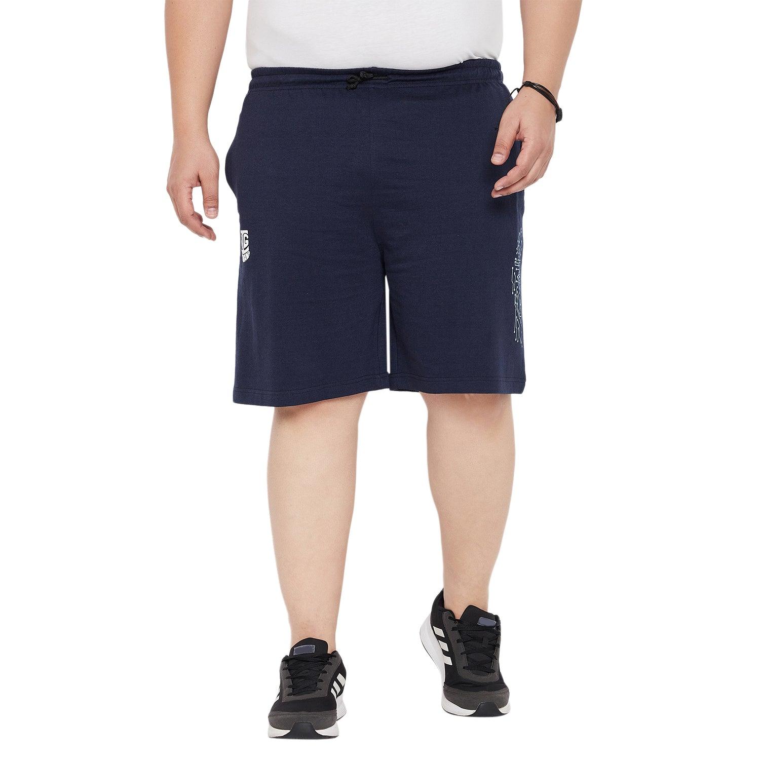 Men Plus Size Alpha Printed Shorts - bigbanana