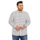 Men Plus Size Ampere Check Shirt - bigbanana