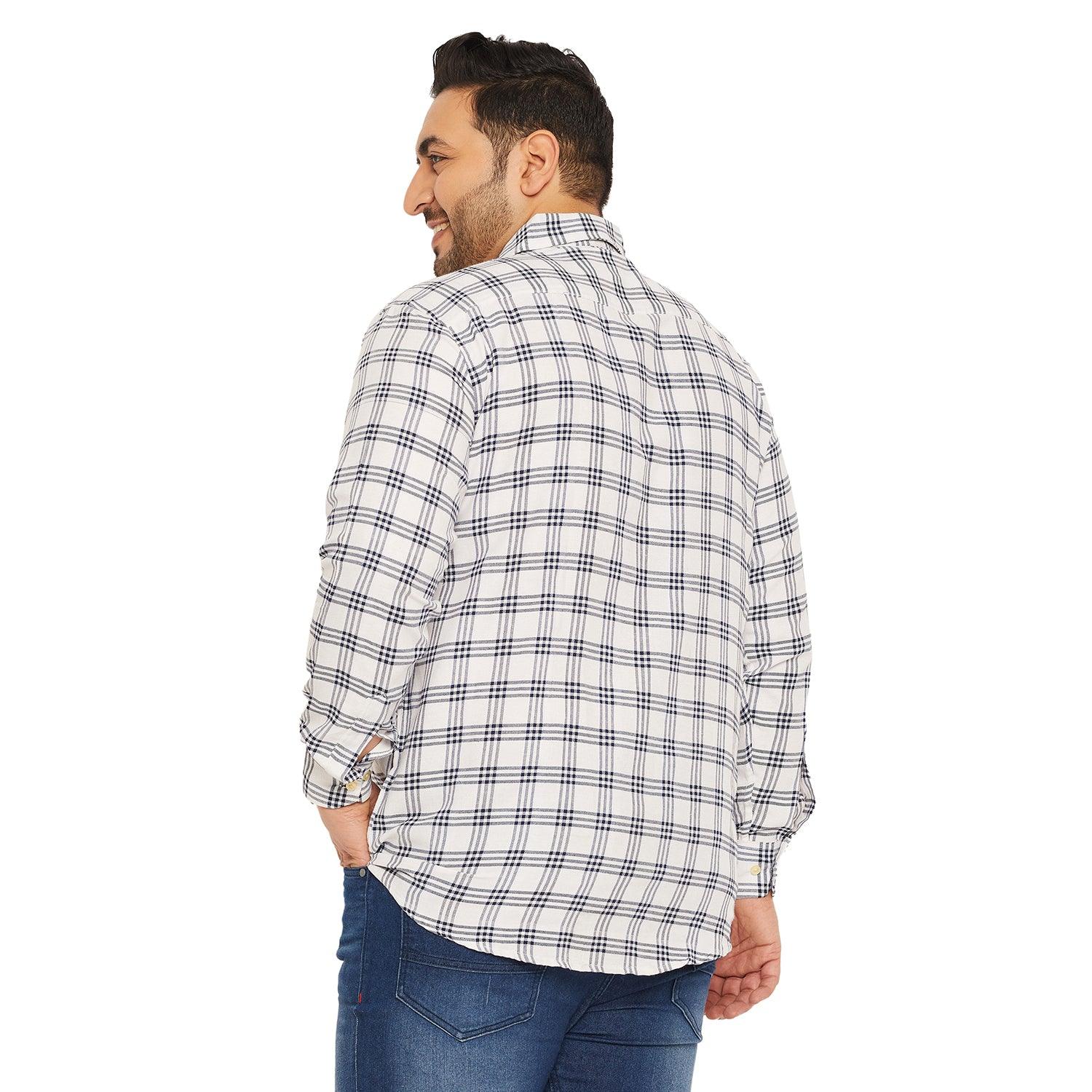 Men Plus Size Ampere Check Shirt - bigbanana