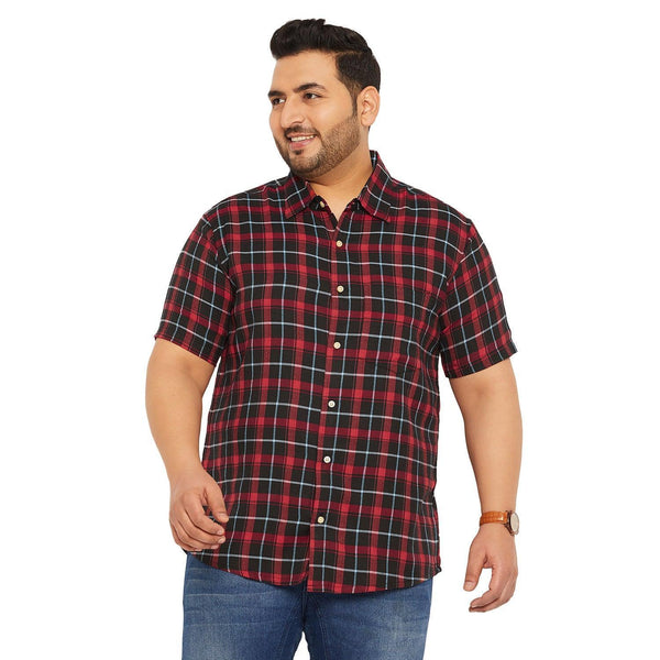 Men Plus Size Angstron Check Shirt