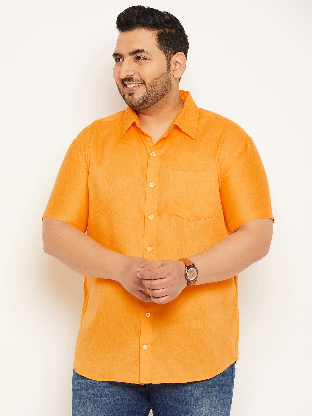 Men Plus Size Anion Solid Shirt - bigbanana