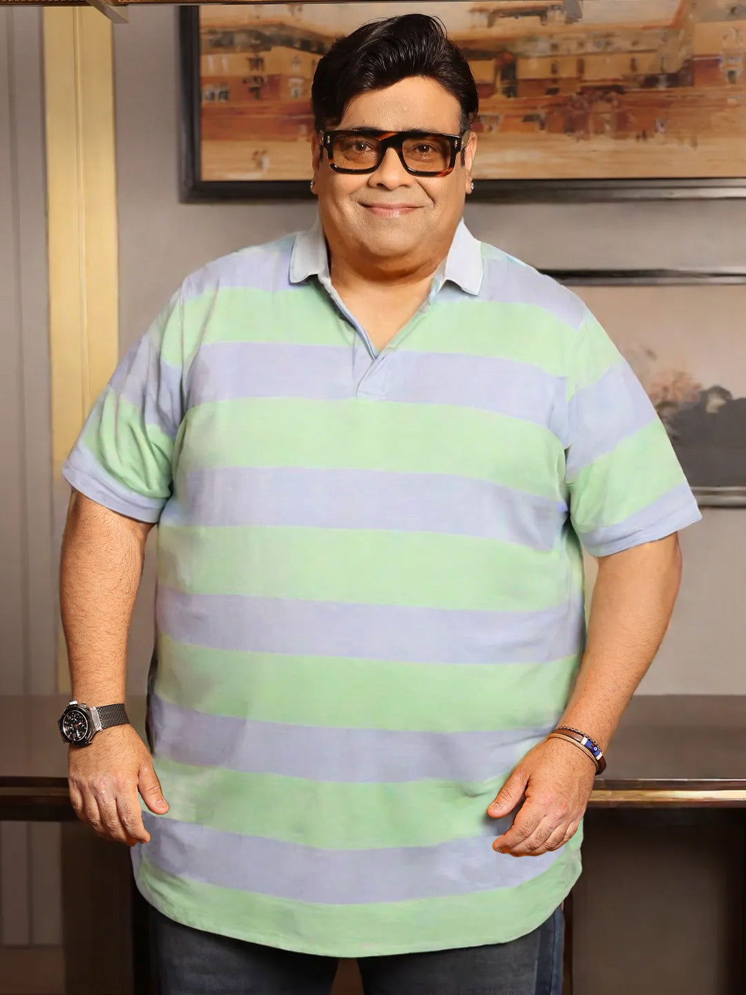 Men Plus Size Apes Polo Tshirt