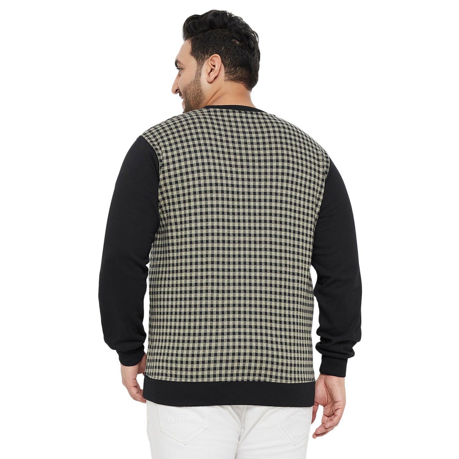 Men Plus Size Artlary Colorblock Sweatshirt - bigbanana