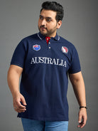 Men Plus Size Australia Printed Polo Tshirt - bigbanana