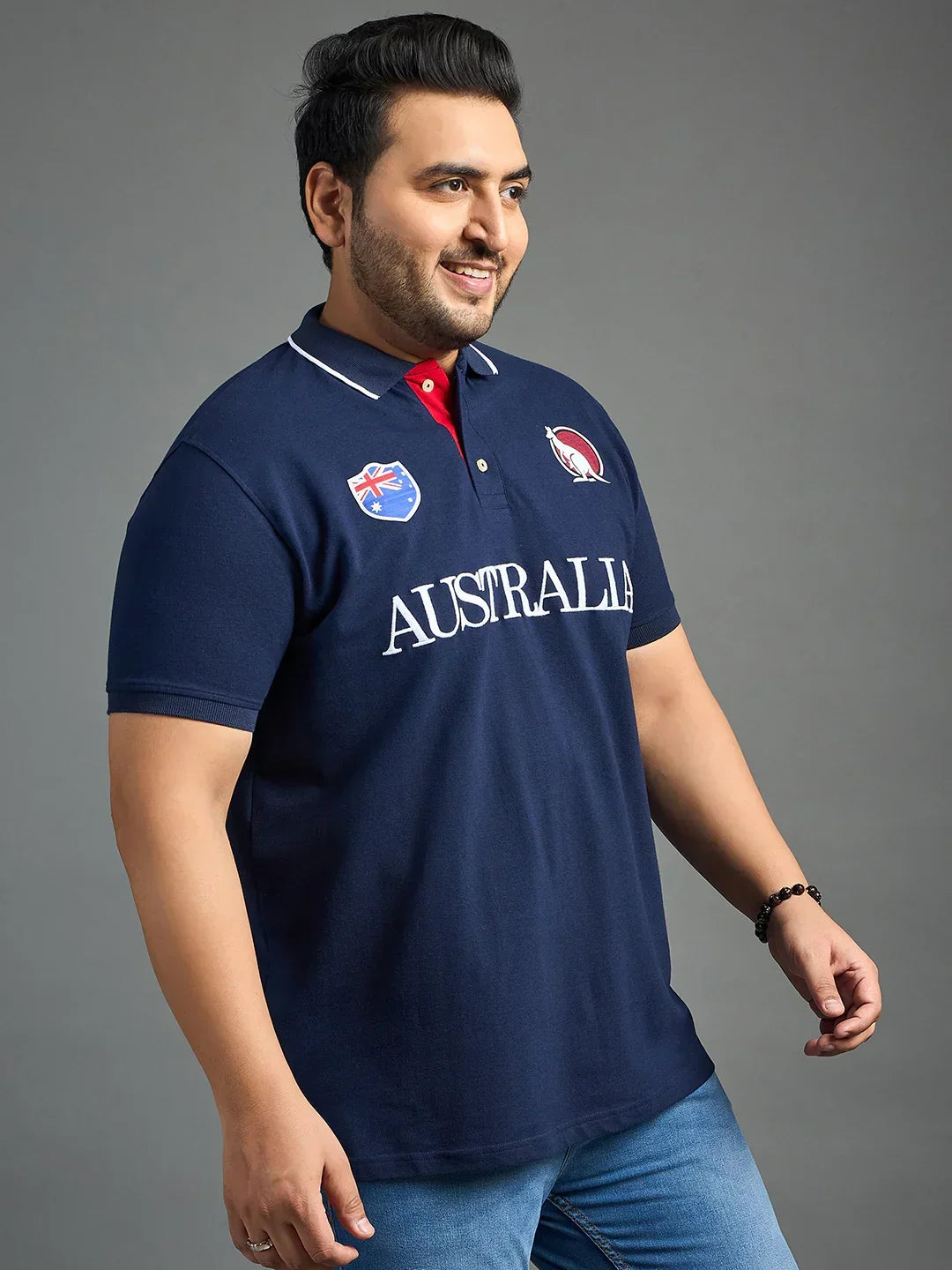 Men Plus Size Australia Printed Polo Tshirt - 2XL