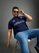 Men Plus Size Australia Printed Polo Tshirt - bigbanana