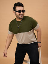 Men Plus Size Axoro Multicolored Round Neck Tshirt - bigbanana