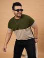 Men Plus Size Axoro Multicolored Round Neck Tshirt - bigbanana