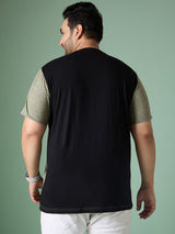 Men Plus Size Azine Multicolor Roun Neck Tshirt - bigbanana