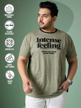 Men Plus Size Azine Multicolor Roun Neck Tshirt