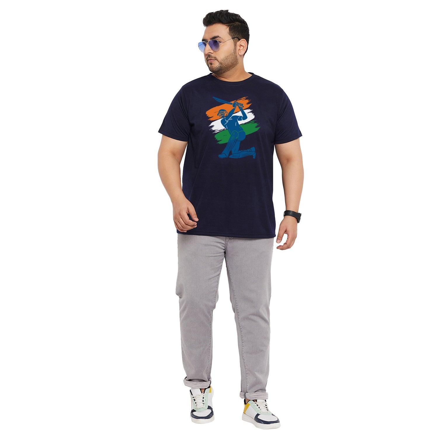 Men Plus Size Stance Printed Round Neck Tshirt - bigbanana