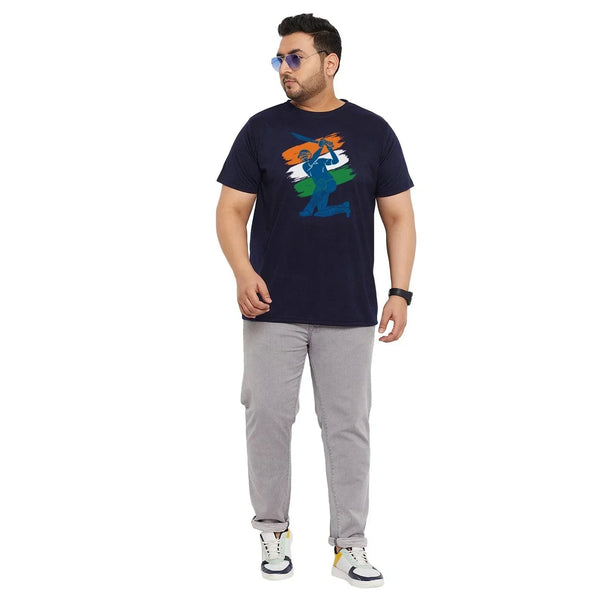 Men Plus Size Stance Printed Round Neck Tshirt