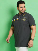 Men Plus Size Baden Solid Polo Tshirt - bigbanana