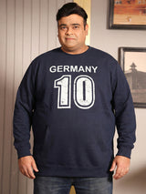 Men Plus Size Bavara Printed Sweatshirt