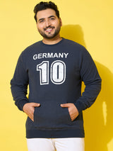 Men Plus Size Bavara Printed Sweatshirt