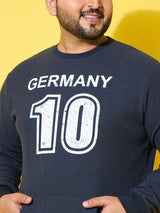 Men Plus Size Bavara Printed Sweatshirt