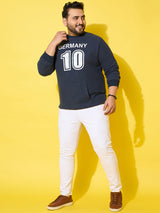 Men Plus Size Bavara Printed Sweatshirt