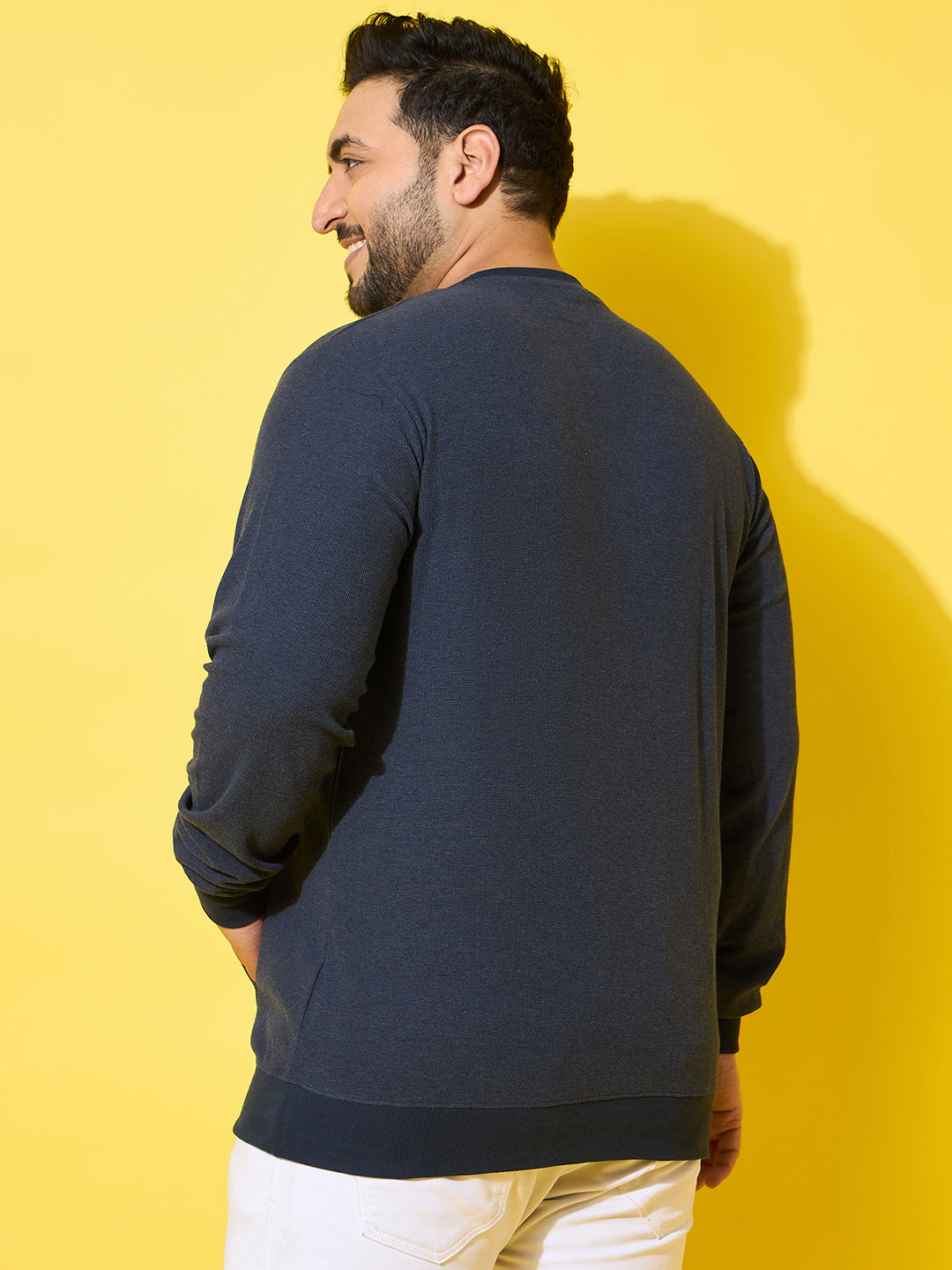 Men Plus Size Bavara Printed Sweatshirt