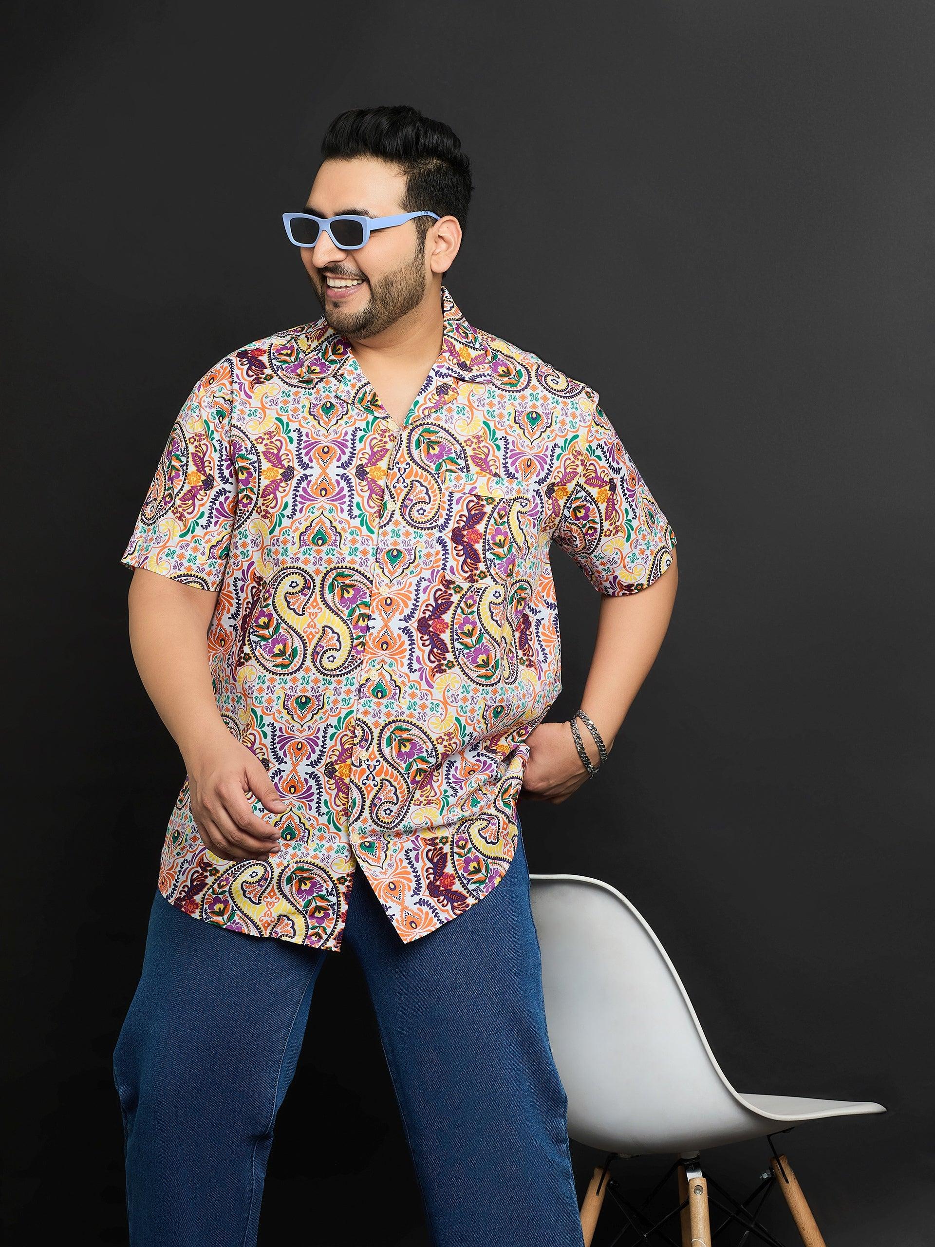 Men Plus Size Bayway Printed Shirt - bigbanana