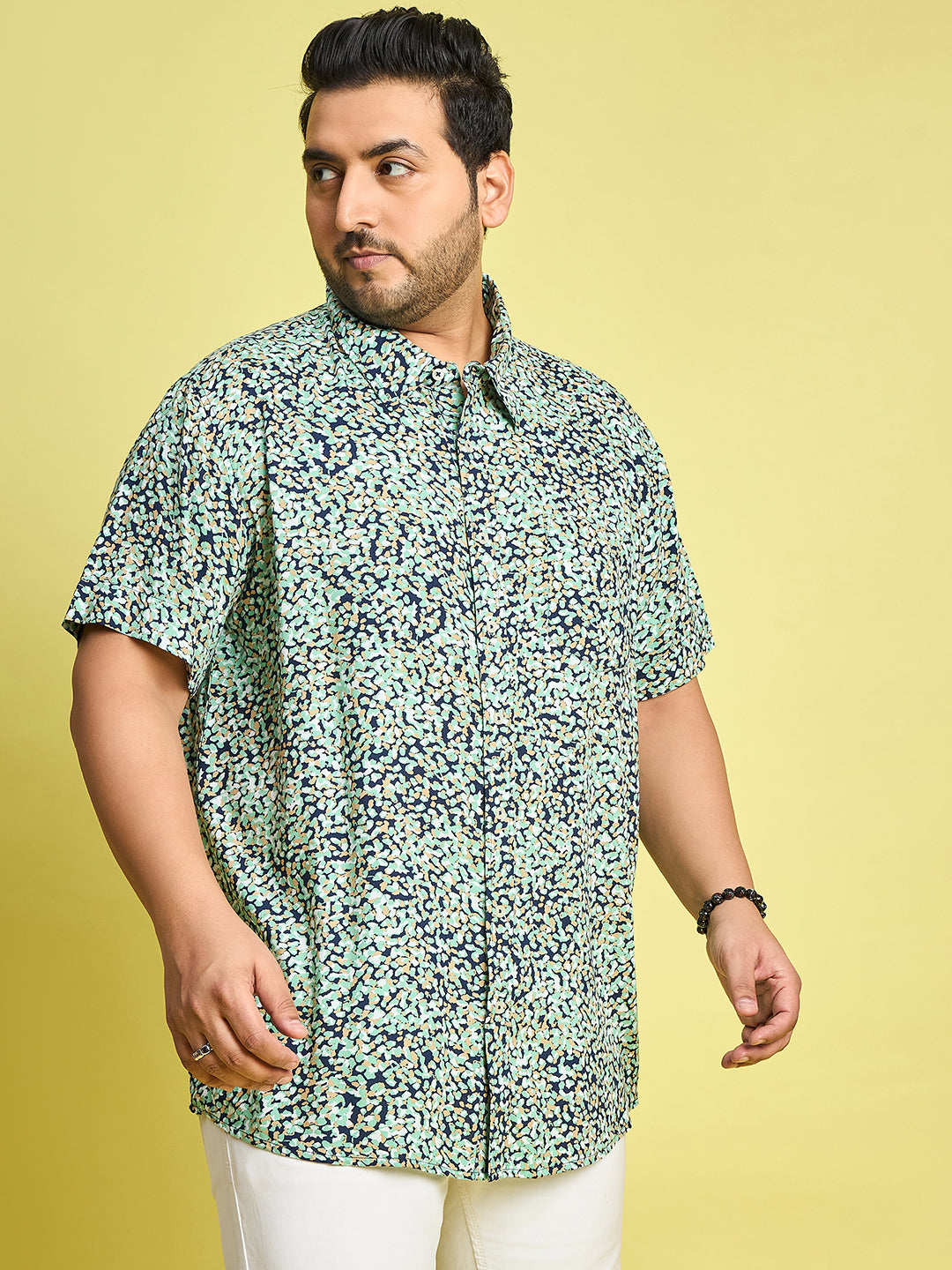 Men Plus Size Bejing Printed Shirt - bigbanana