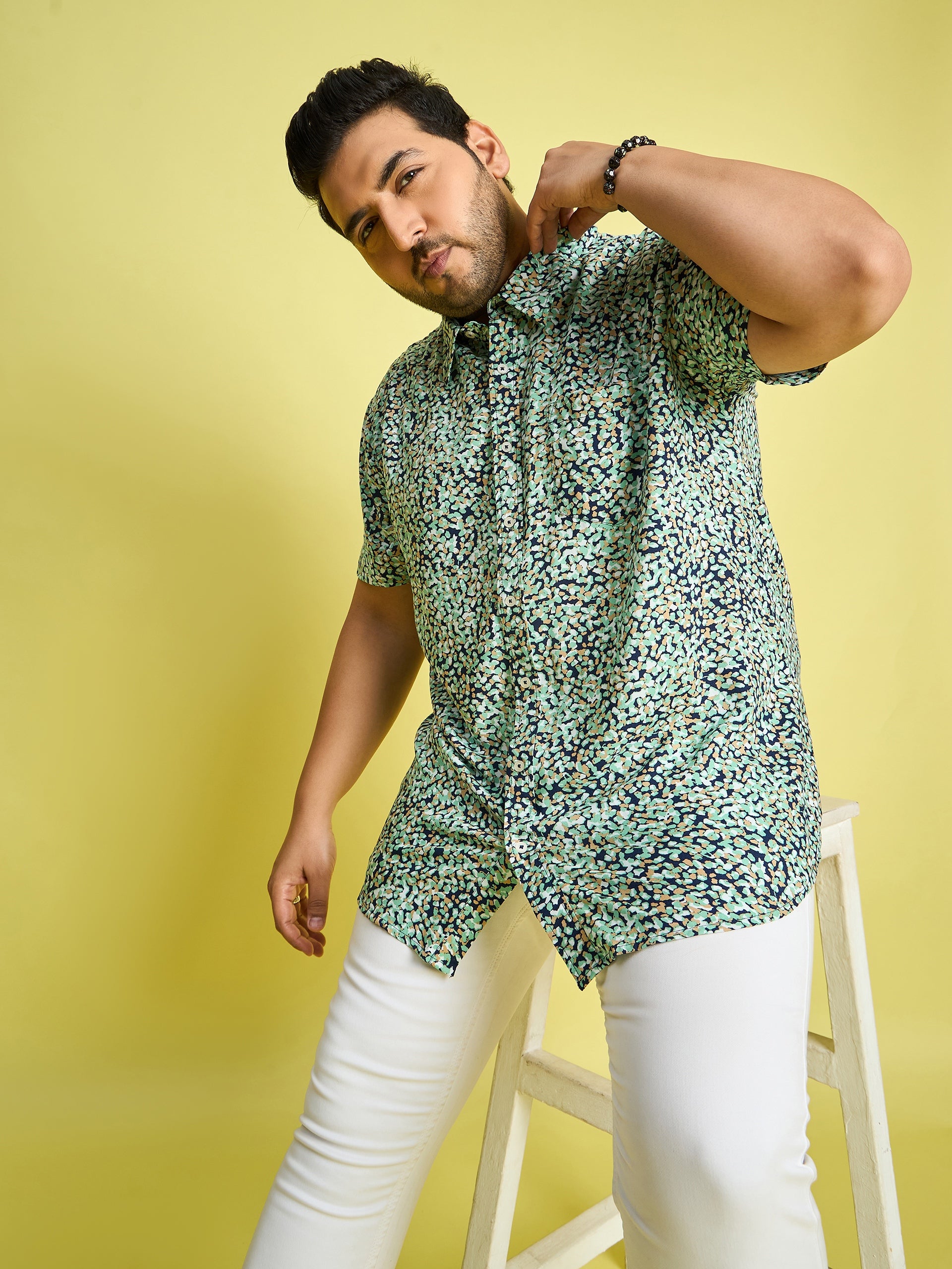 Men Plus Size Bejing Printed Shirt - bigbanana