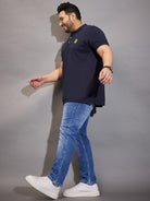 Men Plus Size Belbo Washed Indigo Denim - bigbanana