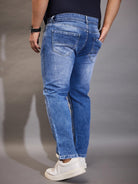 Men Plus Size Belbo Washed Indigo Denim - bigbanana