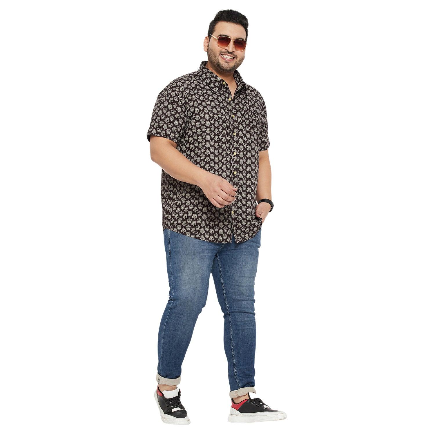 Men Plus Size Bingo Printed Shirt - bigbanana