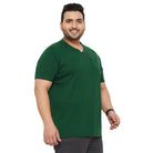 Men Plus Size Bitter Solid V-Neck Tshirt - bigbanana