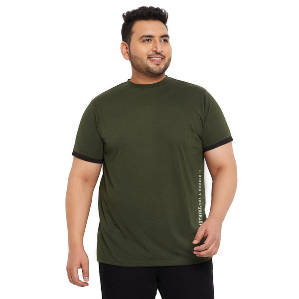 Men Plus Size Blade Printed Round Neck Tshirt