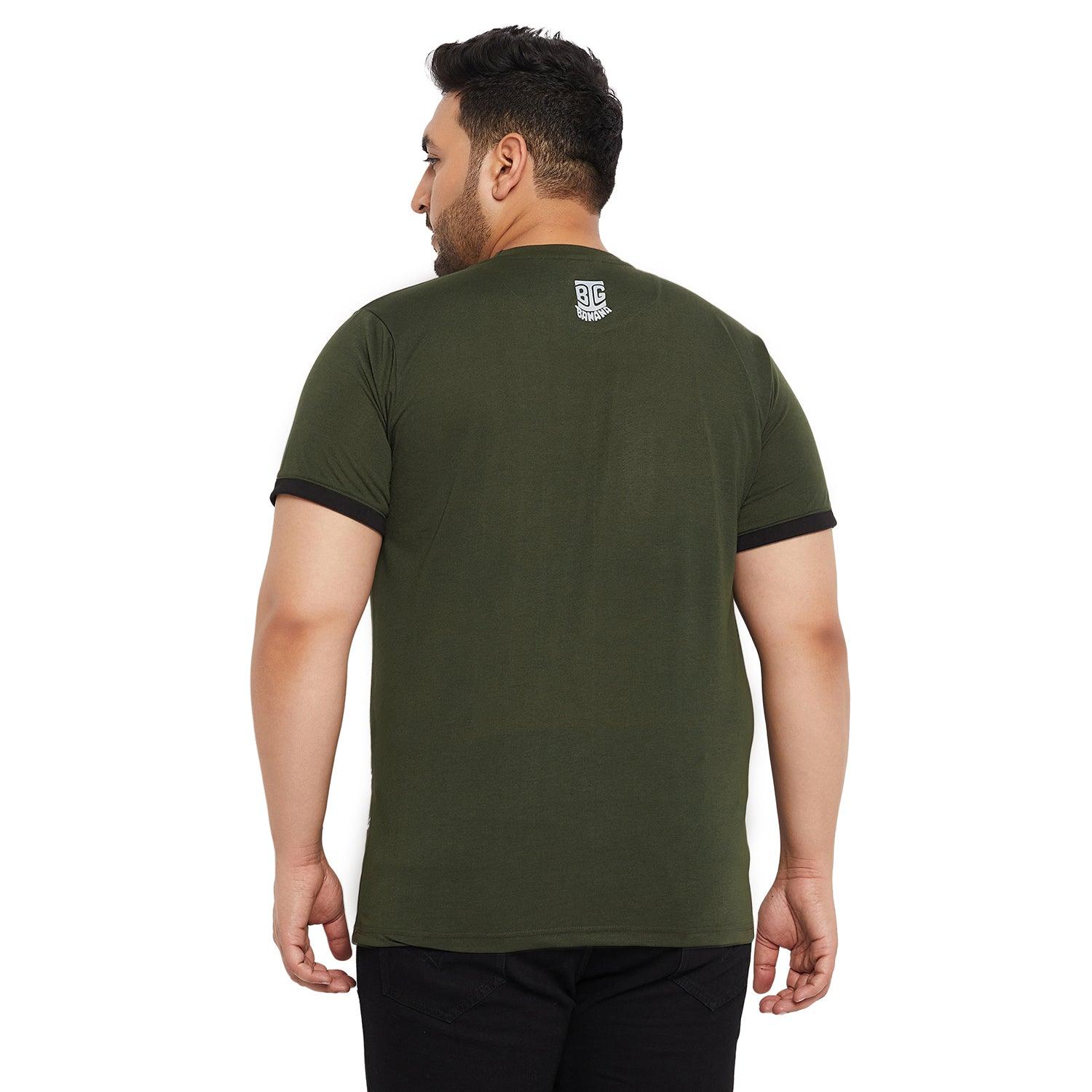 Men Plus Size Blade Printed Round Neck Tshirt - bigbanana