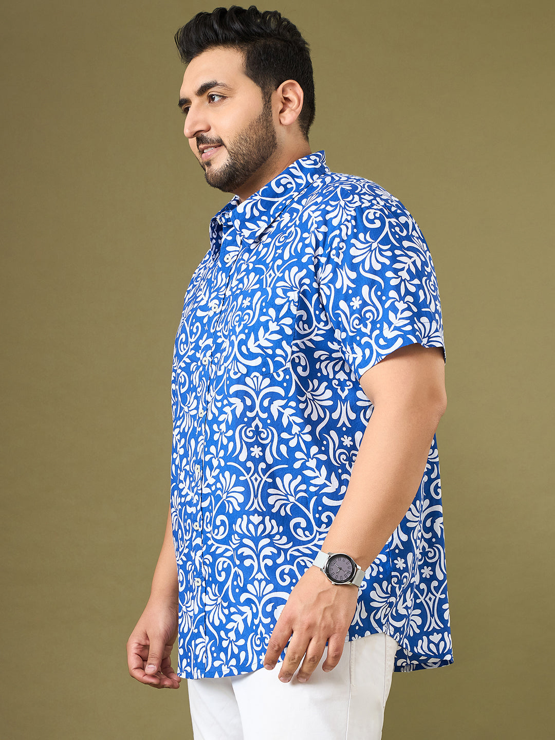 Men Plus Size Blanca Printed Shirt
