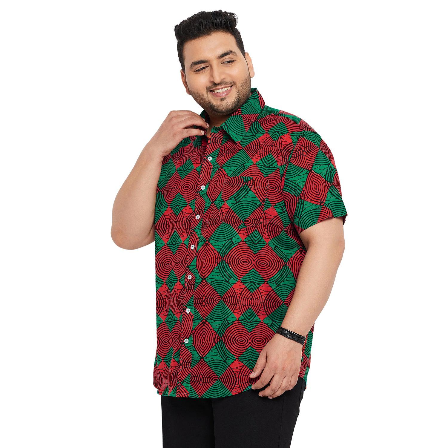 Men Plus Size Blankis Printed Shirt - bigbanana