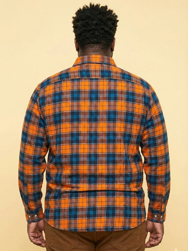 Men Plus Size Blazebox Multicolor Checkered Casual Shirt
