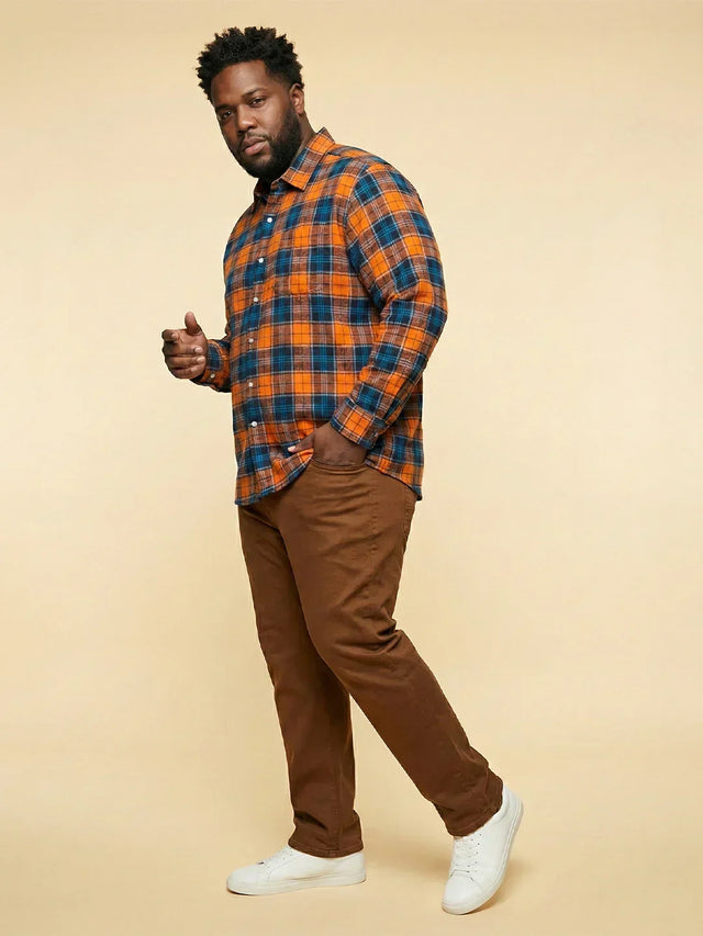 Men Plus Size Blazebox Multicolor Checkered Casual Shirt