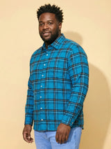 Men Plus Size Blumm Multicolor Checkered Casual Shirt