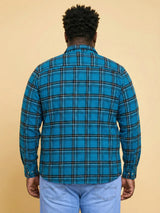 Men Plus Size Blumm Multicolor Checkered Casual Shirt