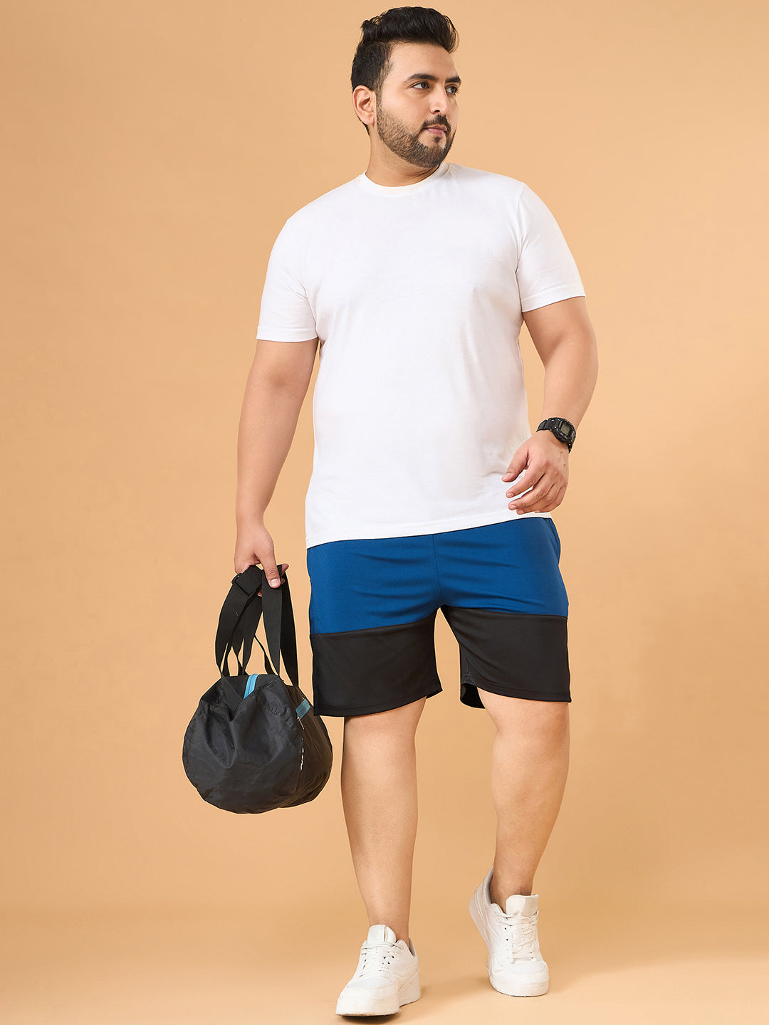 Men Plus Size Bodo Colorblock Shorts