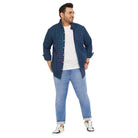 Men Plus Size Borzo Solid Jeans - bigbanana