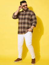 Men Plus Size Boulder Multicolor Checkered Flannel Shirt