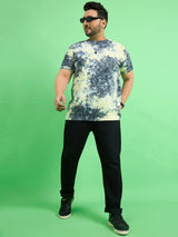 Men Plus Size Brabble Multicolor Printed Round Neck Tshirt