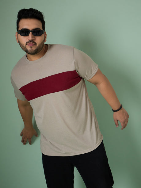 Men Plus Size Bravix Multicolor Round Neck Tshirt - bigbanana